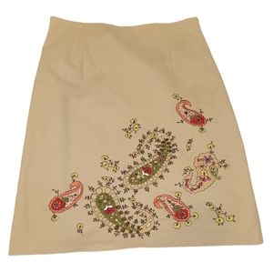 Embroidered Skirt - Dana Buchman- Size 12 - Embellished
